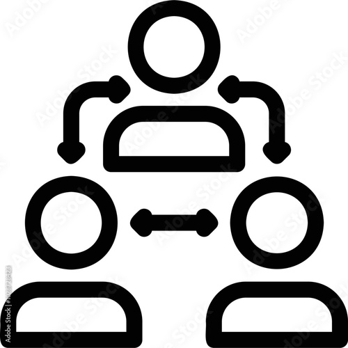 Simple vector icon people interaction