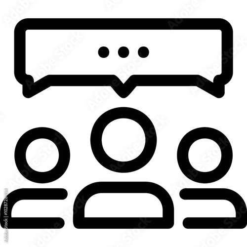 Simple vector icon dialogue people