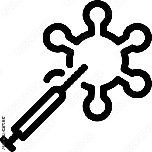 Simple vector icon antiviral vaccine