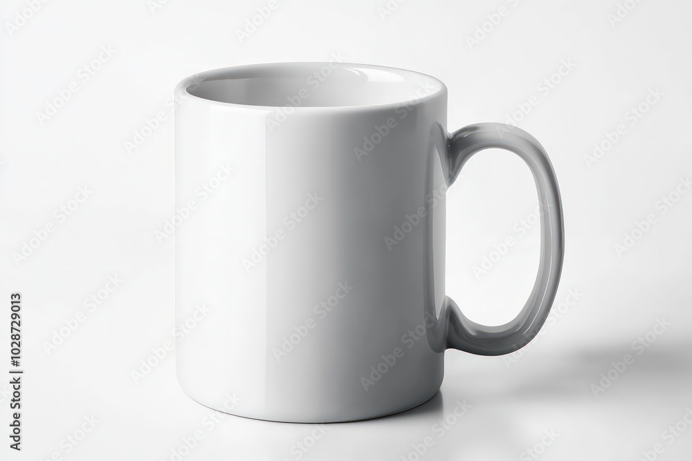 Fototapeta premium Ceramic mug mockup isolated on white background