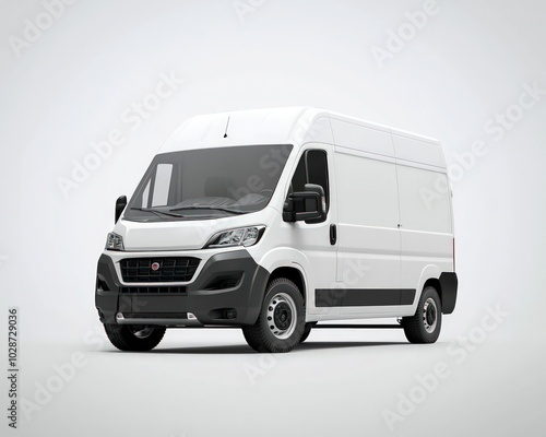 Commercial panel van mockup shown against a clean backdrop for vehicle branding