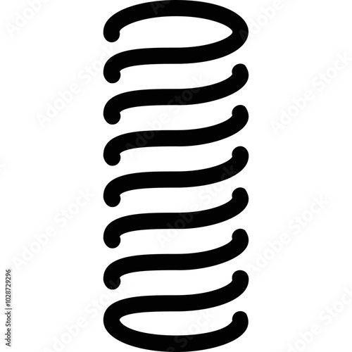 Simple vector icon metal spring