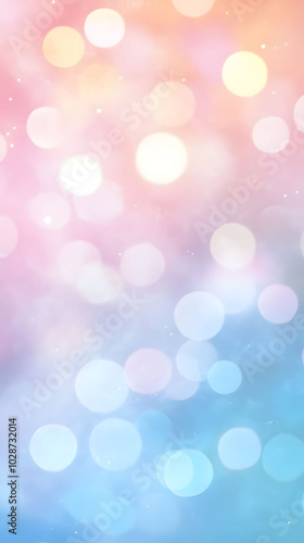 Abstract Blurred Background with Pastel Colors and Bokeh Lights