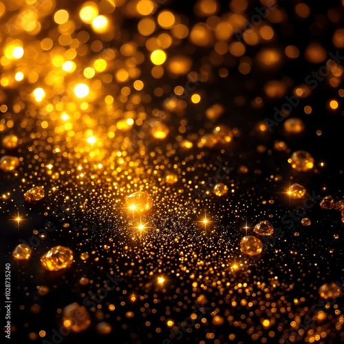 golden christmas lights