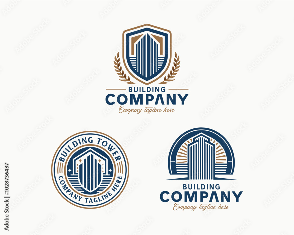 Obraz premium Professional Real Estate building house logo template for business