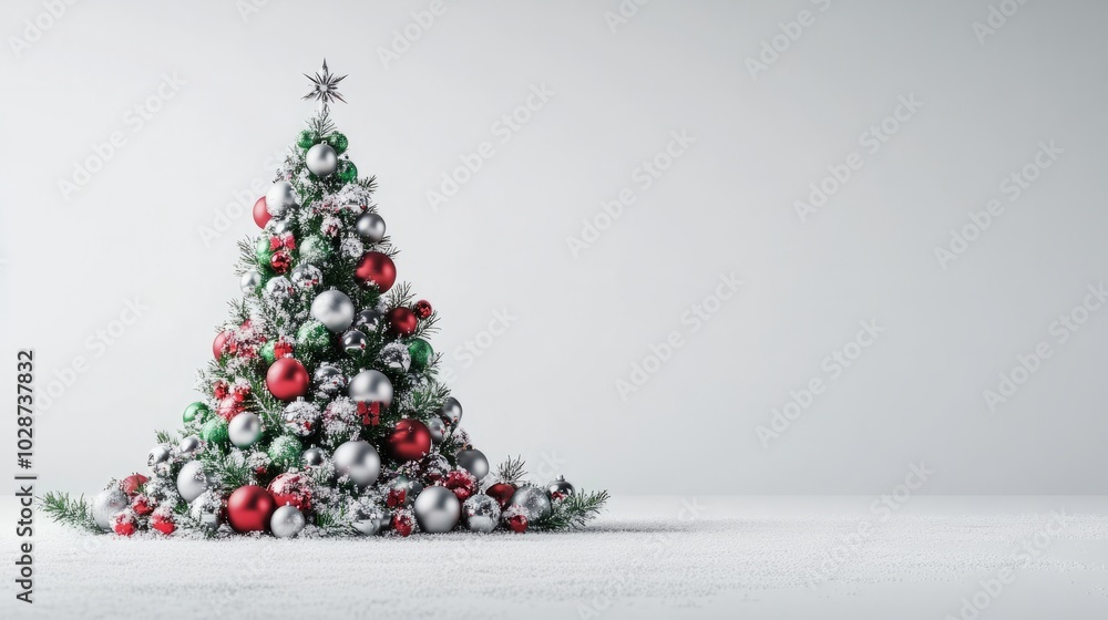 snowy christmas tree isolated on white snowy christmas tree isolated on white