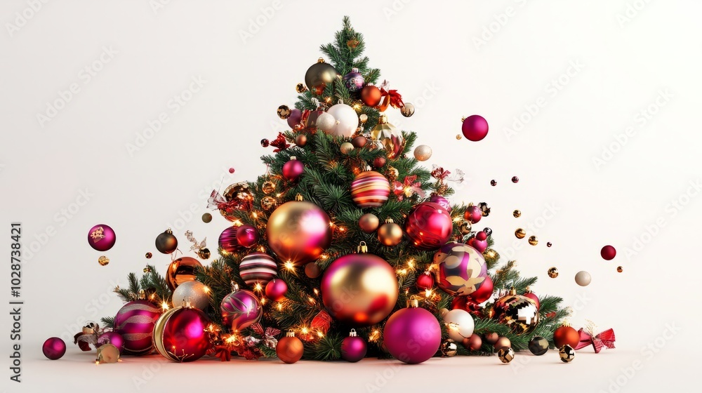 christmas tree with balls christmas tree with balls
