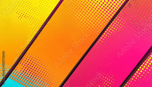 Cartoon comic backgrounds set. Comics book colorful poster with halftone elements. Retro Pop Art style. Vector illustration