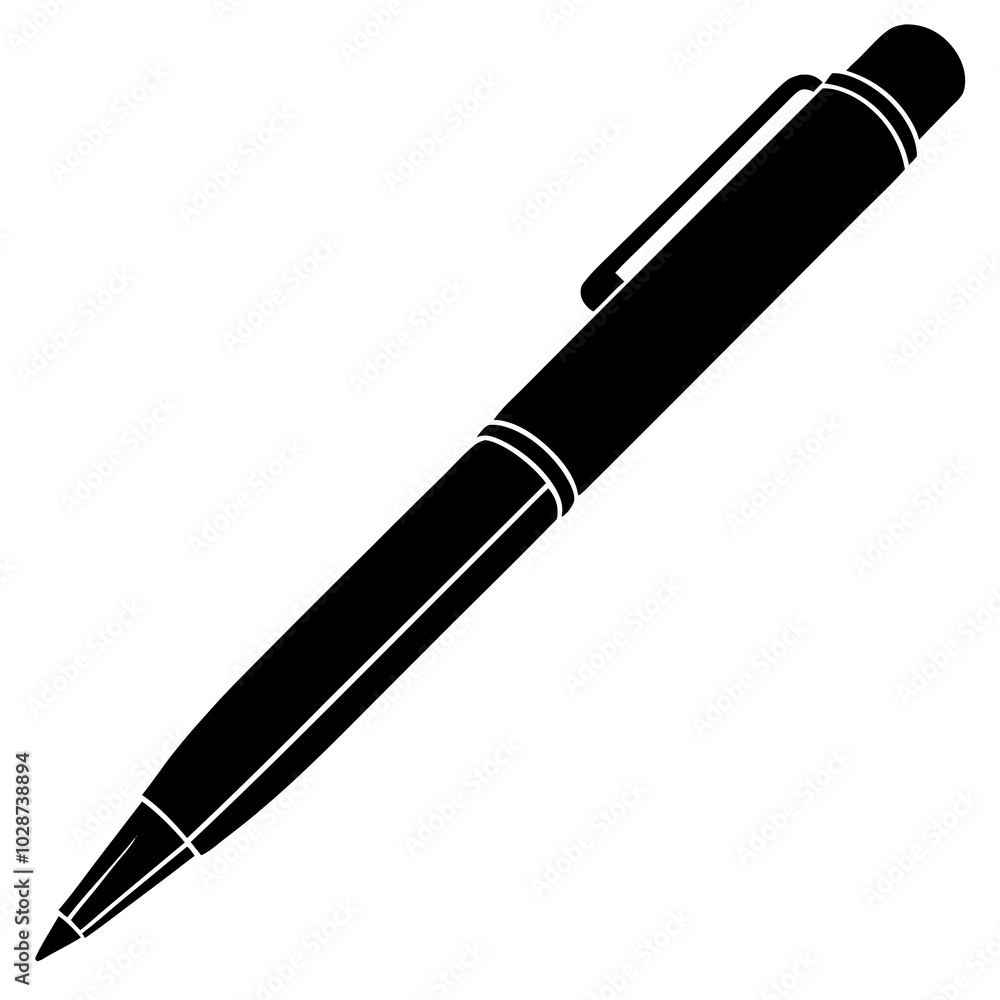 Rollerball Pen vector silhouette art illustration
Rollerball Pen vector silhouette art illustration