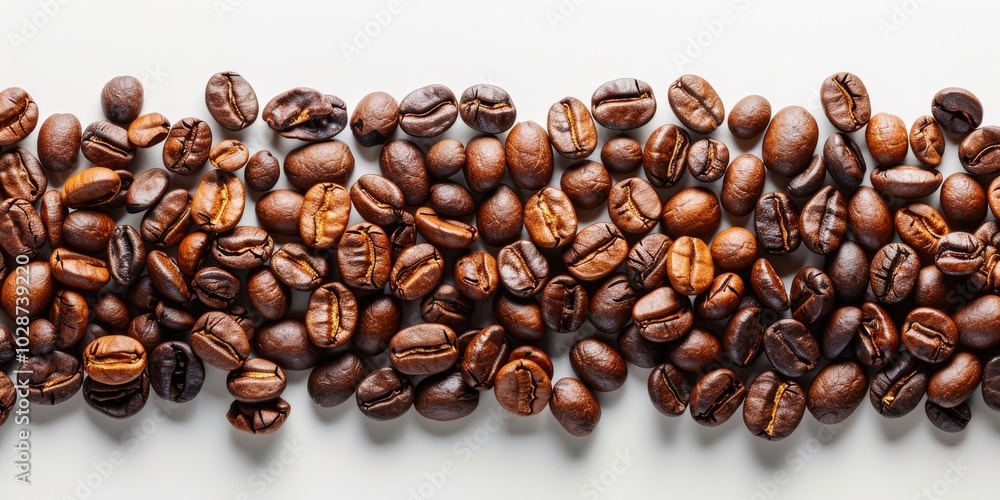 A smooth gradient of coffee beans showcasing rich hues and textures in natural light A smooth gradient of coffee beans showcasing rich hues and textures in natural light