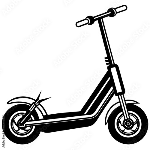 electric scooter isolated on white background