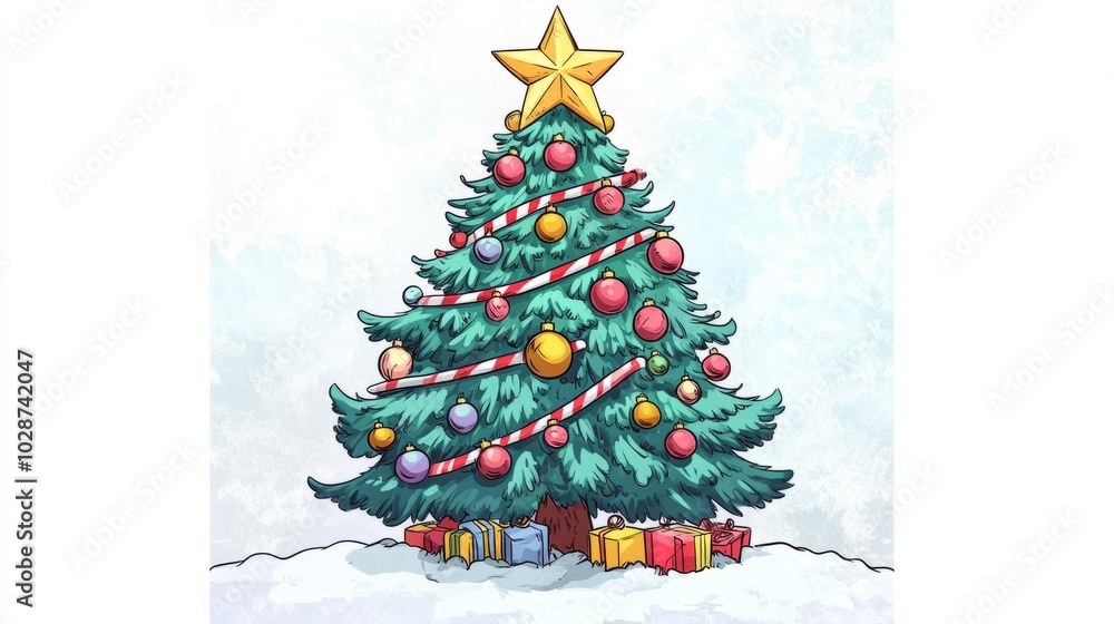 3d illustration abstract christmas tree isolated on white 3d illustration abstract christmas tree isolated on white