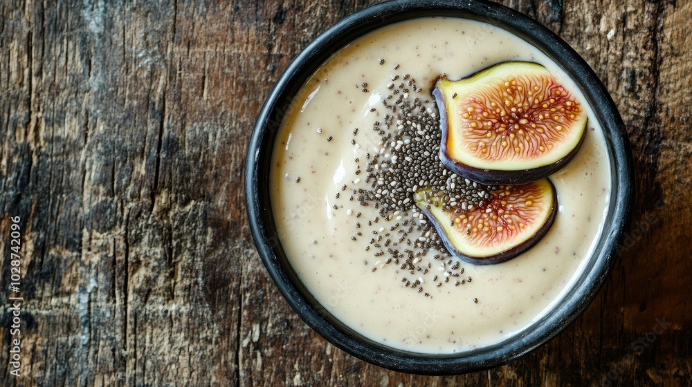 Creamy Fig Smoothie Bowl with Toppings Creamy Fig Smoothie Bowl with Toppings
