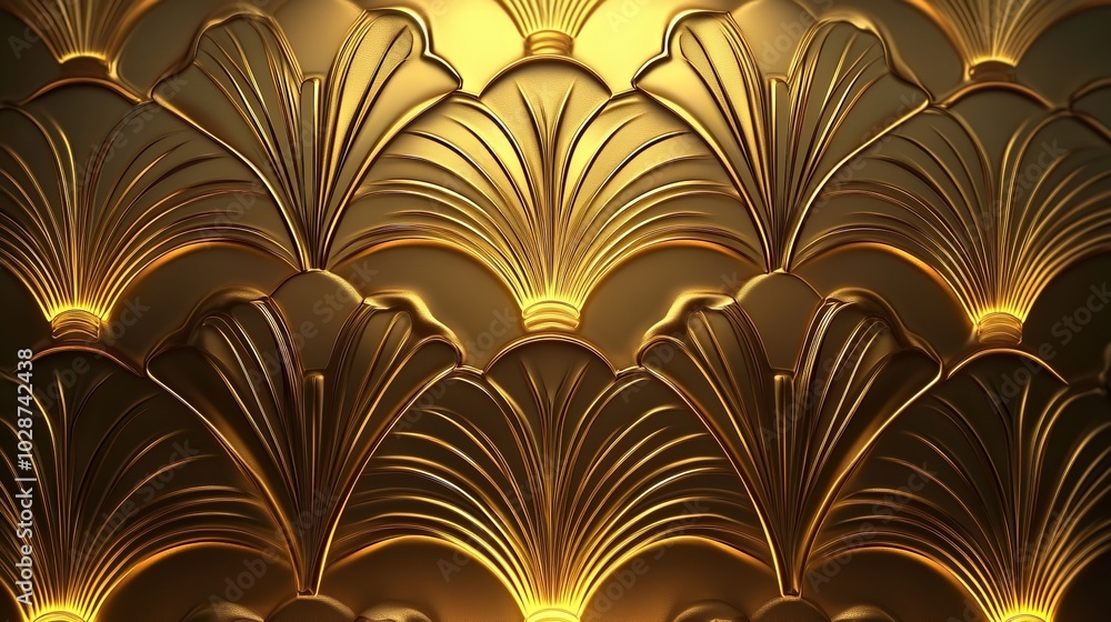 Luxury Golden Wallpaper, Art Deco Pattern, VIP Invitation
Luxury Golden Wallpaper, Art Deco Pattern, VIP Invitation