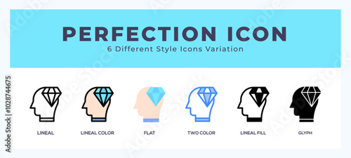Perfectionest set of icons. Vector illustration with different styles.