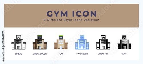 Gym symbol icon vector. symbol illustration