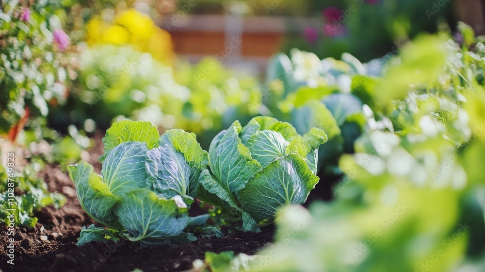 Grow cabbages in a verdant, luxuriant garden on your own. A great source of vitamins and minerals for your health is fresh organic cabbage. Grow cabbages in a verdant, luxuriant garden on your own. A great source of vitamins and minerals for your health is fresh organic cabbage.