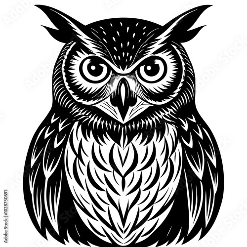 owl on a white background