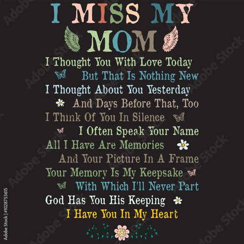 Miss My Mom, My Angel In Heaven Poem
