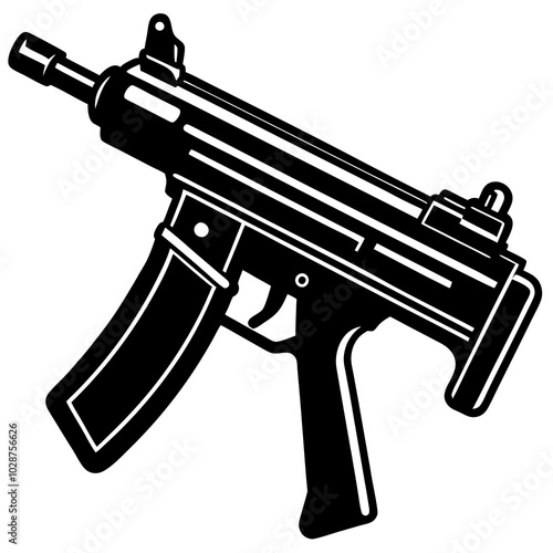 assault rifle vector illustration