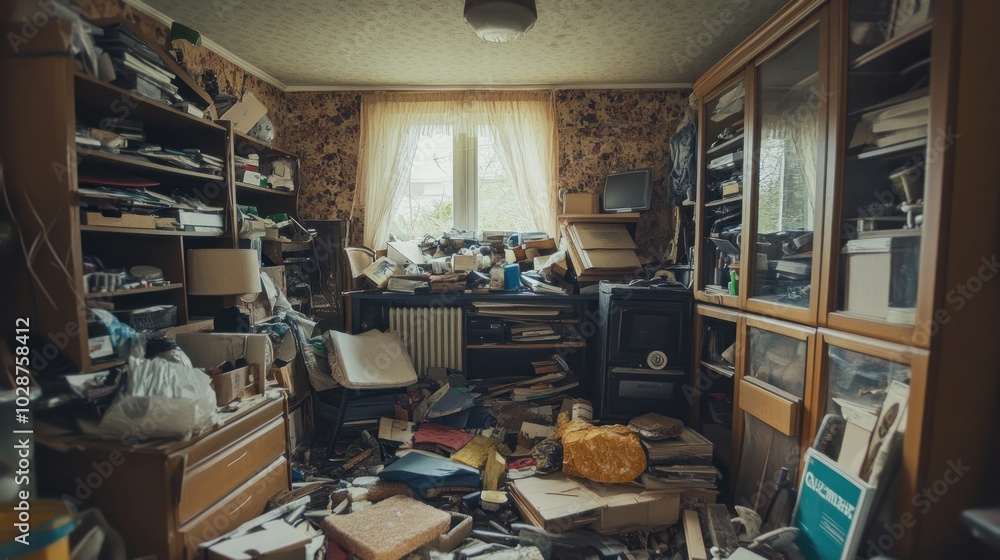 Messy Room Filled With Clutter Messy Room Filled With Clutter
