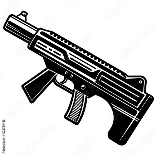 illustration of a gun