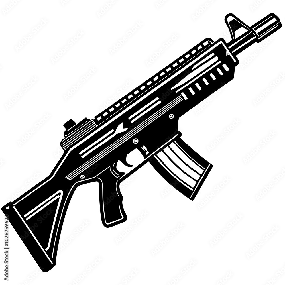 assault rifle vector illustration assault rifle vector illustration