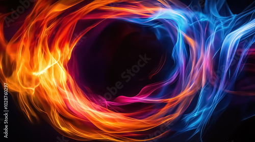 A glowing ring of fire