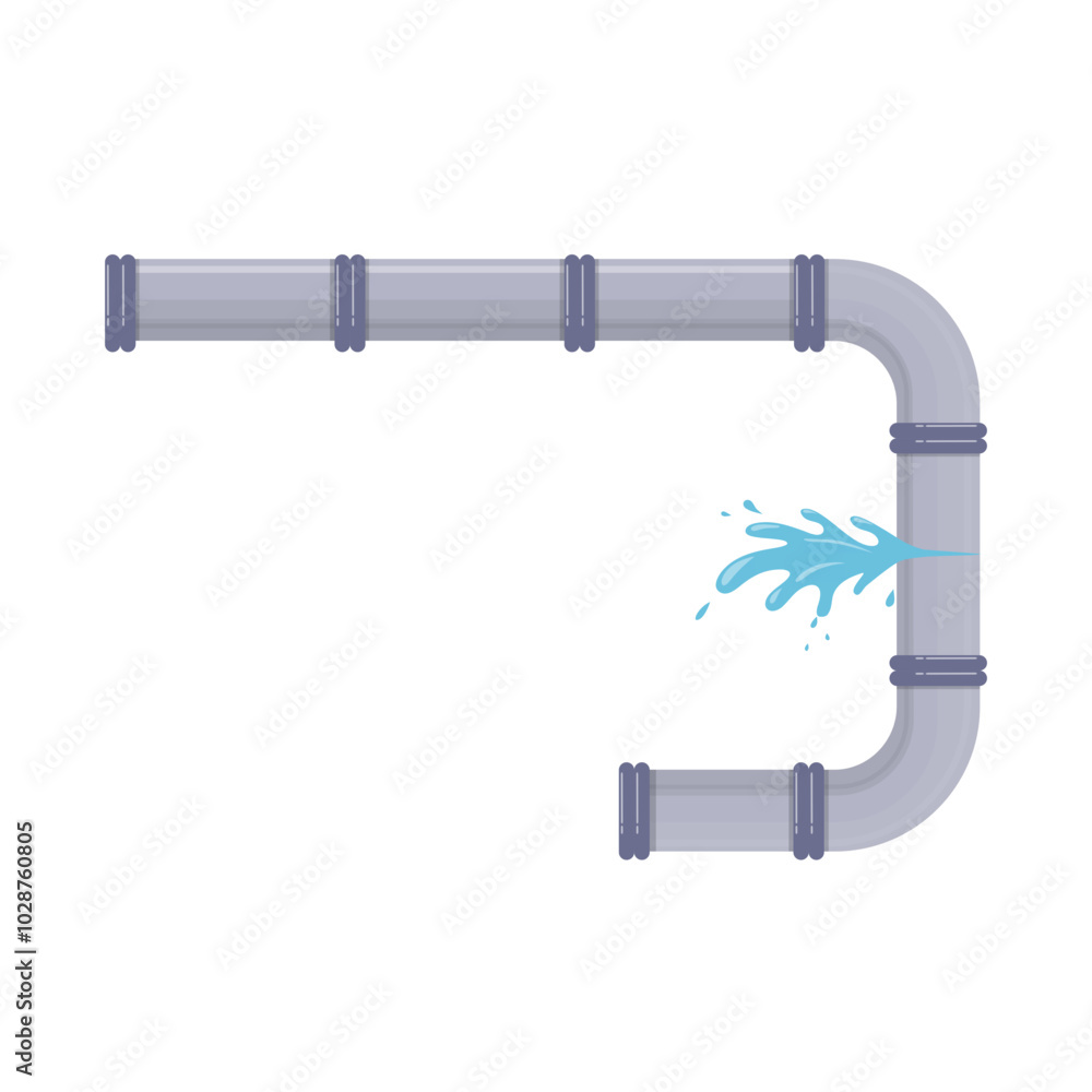 Leaking Pipe with Water Flows Leaking Pipe with Water Flows
