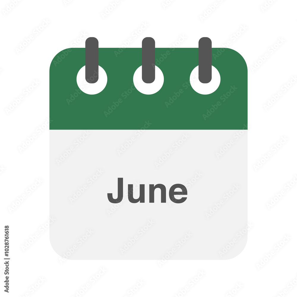 June icon vector. Daily, monthly, yearly calendar icon June icon vector. Daily, monthly, yearly calendar icon