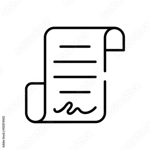 Contract Document vector icon