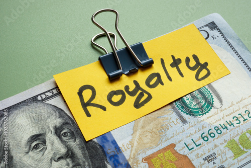 Картината върху платно A stack of cash labeled royalty
