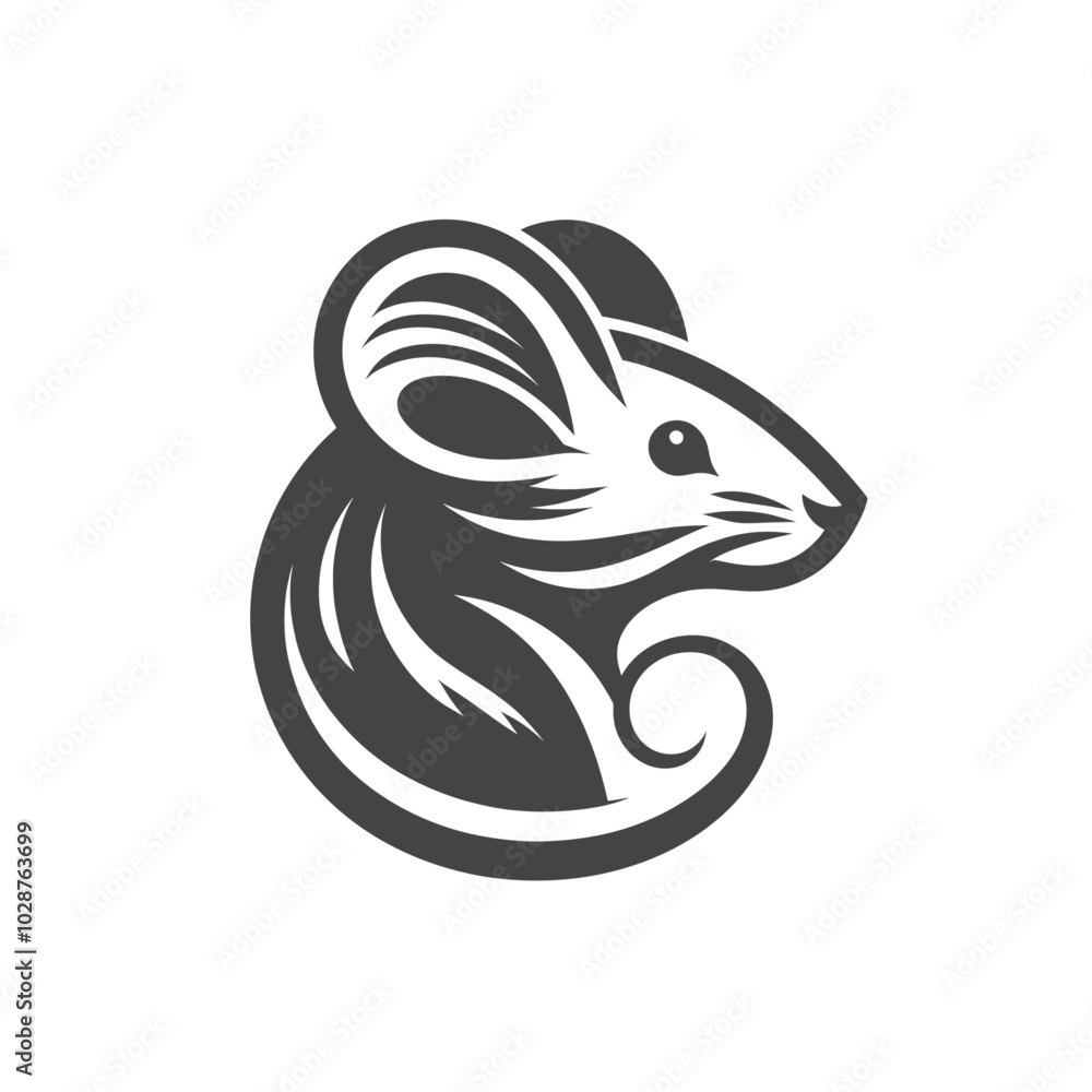 Naklejka premium little mouse isolated vector illustration