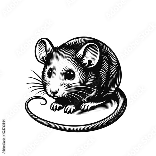 little mouse isolated vector illustration