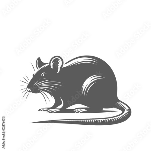 Rat isolated vector illustration