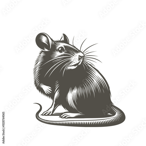 Rat isolated vector illustration