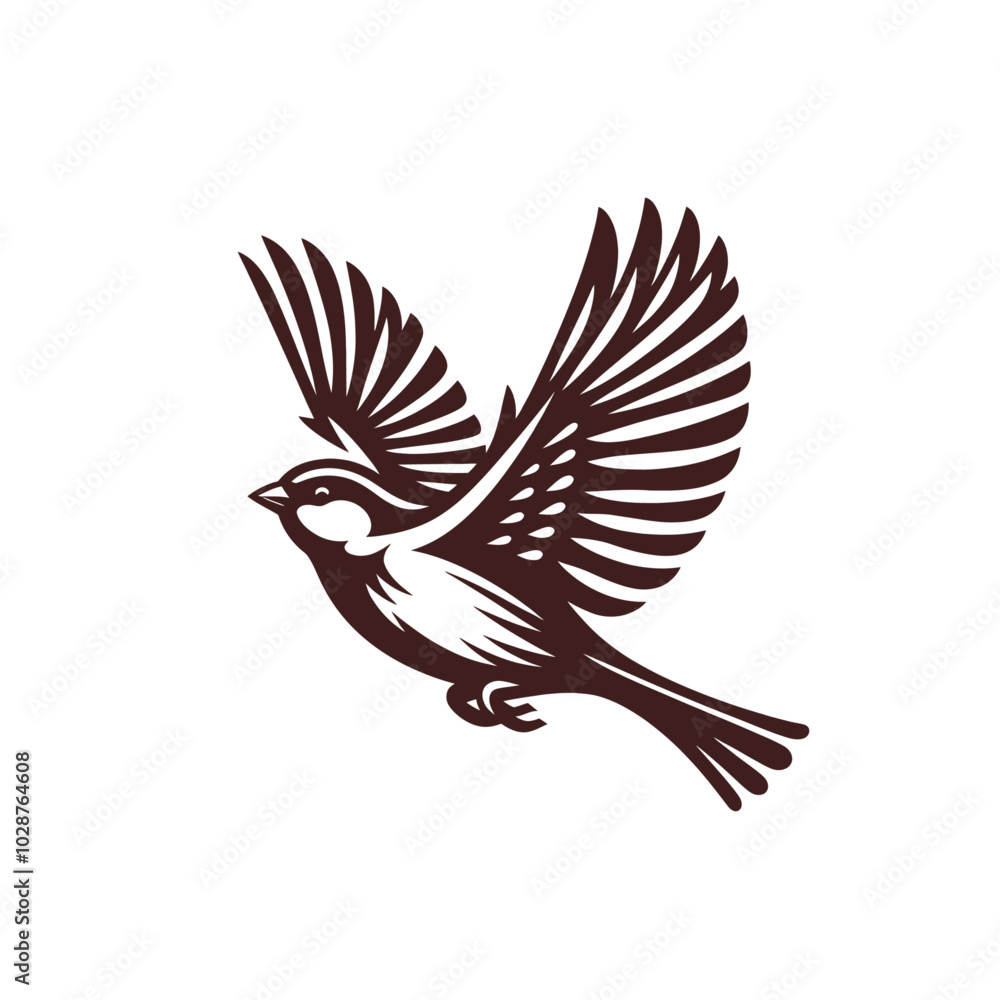 Obraz premium sparrow isolated vector illustration