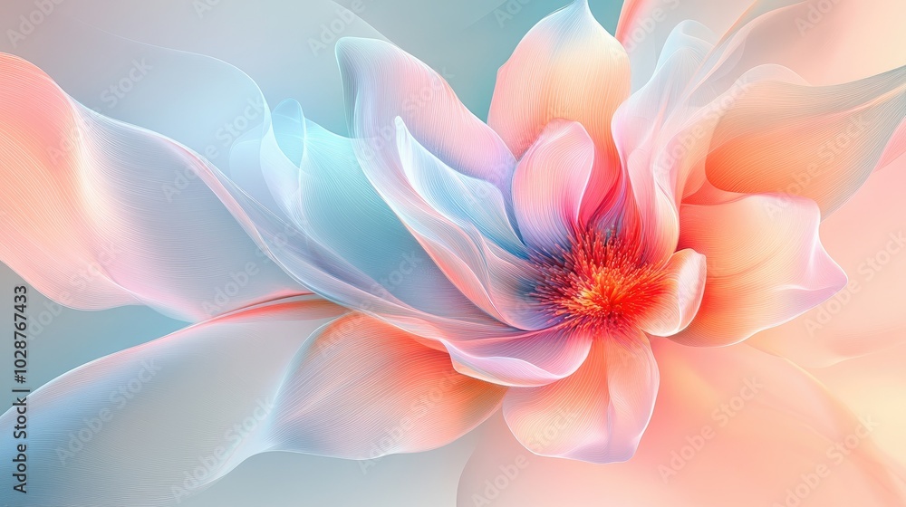 An ethereal abstract flower design with a soft gradient background, providing a tranquil space perfect for overlaying text or quotes. Ideal for calming visuals. An ethereal abstract flower design with a soft gradient background, providing a tranquil space perfect for overlaying text or quotes. Ideal for calming visuals.