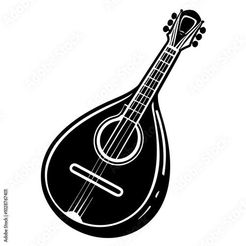 mandolin isolated on white