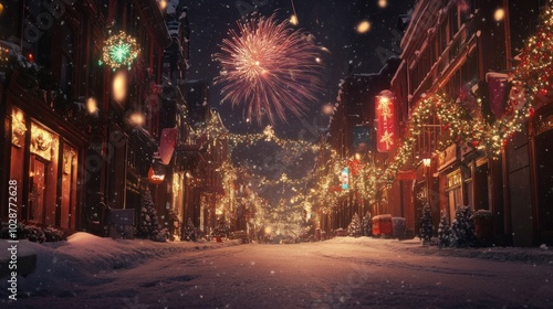 Wallpaper Mural fireworks on the city Torontodigital.ca