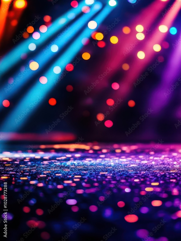 Abstract Colorful Bokeh Lights Background