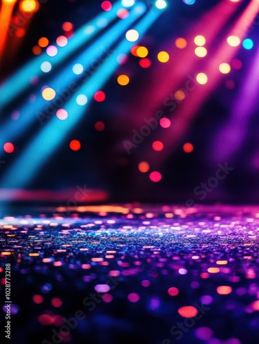 Obraz na płótnie Abstract Colorful Bokeh Lights Background w salonie