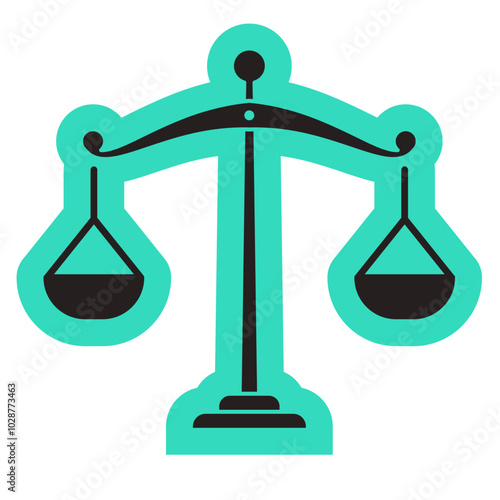 Justice icon, Judgement, measure, equality