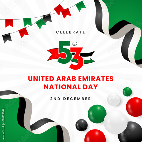 UAE United Arab Emirates National Day Celebration Poster Flyer Banner