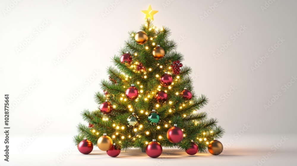 decorated christmas tree with lights and ornaments decorated christmas tree with lights and ornaments