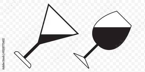 glass icon vector flat design. EPS 10.
