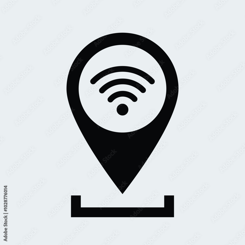 Address, location wifi signal icon Address, location wifi signal icon