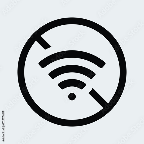 Disconnect wifi signal icon