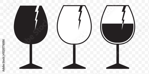Half wine glass icon. Simple illustration of half wine glass vector icon for web design isolated on white background. EPS 10.