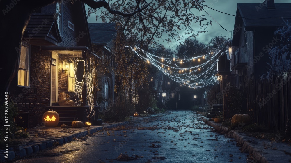 Obraz premium scary halloween scene background
